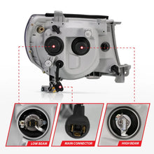 Load image into Gallery viewer, ANZO 2005-2011 Toyota Tacoma Projector Headlights w/ Halo Black - Additional View 7