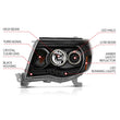 Load image into Gallery viewer, ANZO 2005-2011 Toyota Tacoma Projector Headlights w/ Halo Black - Additional View 8