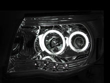 Load image into Gallery viewer, ANZO 2005-2011 Toyota Tacoma Projector Headlights w/ Halos Chrome - Side View