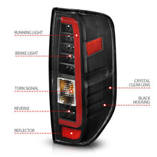 Load image into Gallery viewer, ANZO 2005-2021 Nissan Frontier LED Taillights Black Housing/Clear Lens - Additional View 5
