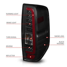Load image into Gallery viewer, ANZO 2005-2021 Nissan Frontier LED Taillights Black Housing/Smoke Lens - Additional View 6