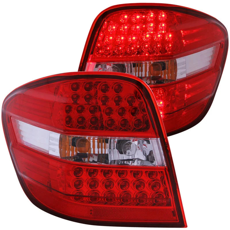 ANZO 2006-2007 Mercedes Benz M Class W164 LED Taillights Red/Clear - Main Product View