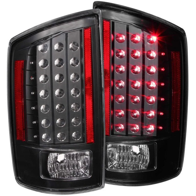 ANZO 2006-2008 Dodge Ram 1500 LED Taillights Black - Side View