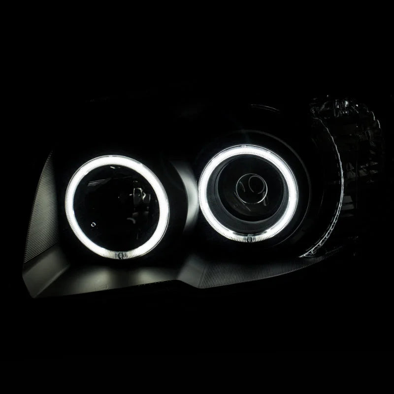 ANZO 2006-2009 Toyota 4Runner Projector Headlights w/ Halo Black - Side View