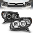 Load image into Gallery viewer, ANZO 2006-2009 Toyota 4Runner Projector Headlights w/ Halo Black - Additional View 6
