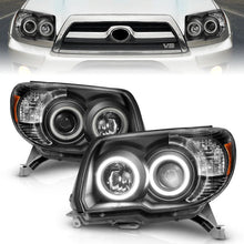 Load image into Gallery viewer, ANZO 2006-2009 Toyota 4Runner Projector Headlights w/ Halo Black - Additional View 6