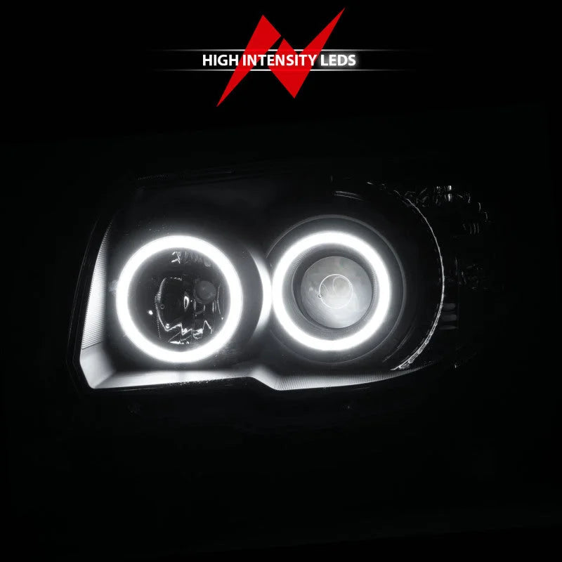 ANZO 2006-2009 Toyota 4Runner Projector Headlights w/ Halo Black - Additional View 7