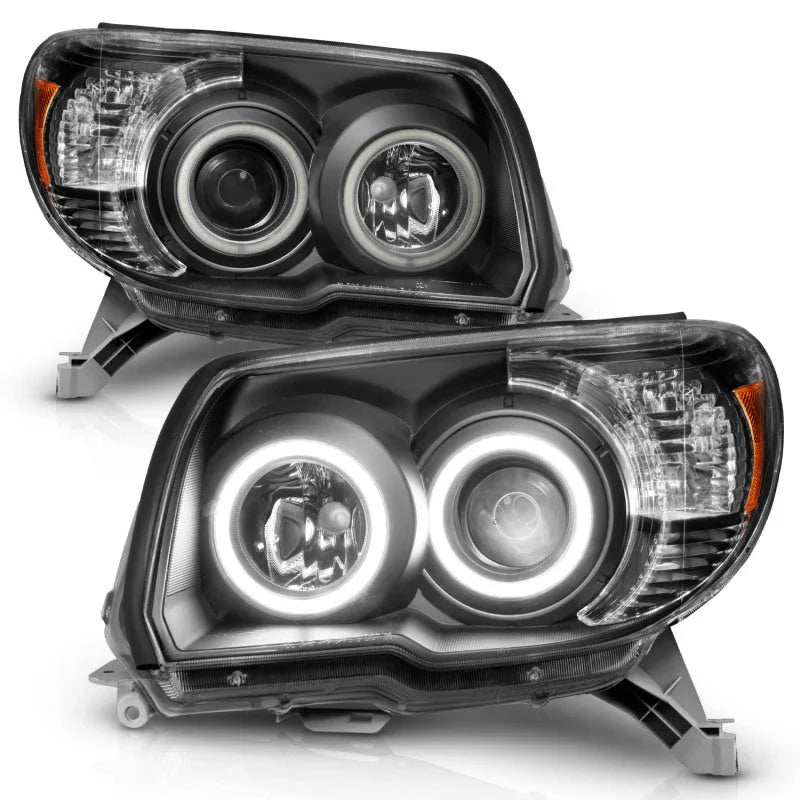 ANZO 2006-2009 Toyota 4Runner Projector Headlights w/ Halo Black - Additional View 8