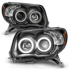 Load image into Gallery viewer, ANZO 2006-2009 Toyota 4Runner Projector Headlights w/ Halo Black - Additional View 8
