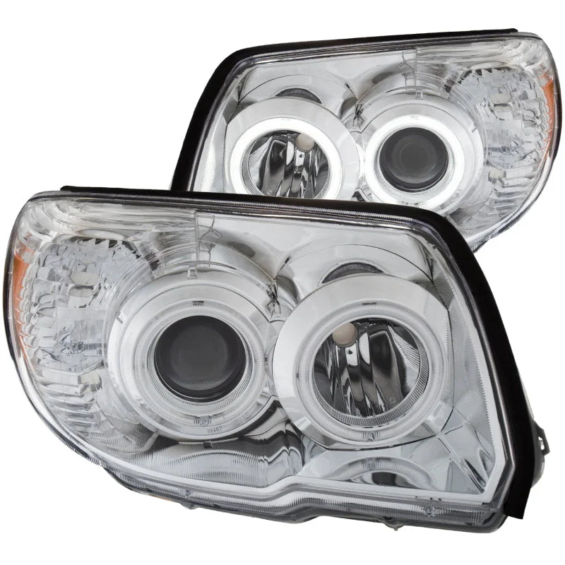 ANZO 2006-2009 Toyota 4Runner Projector Headlights w/ Halo Chrome - Main Product View