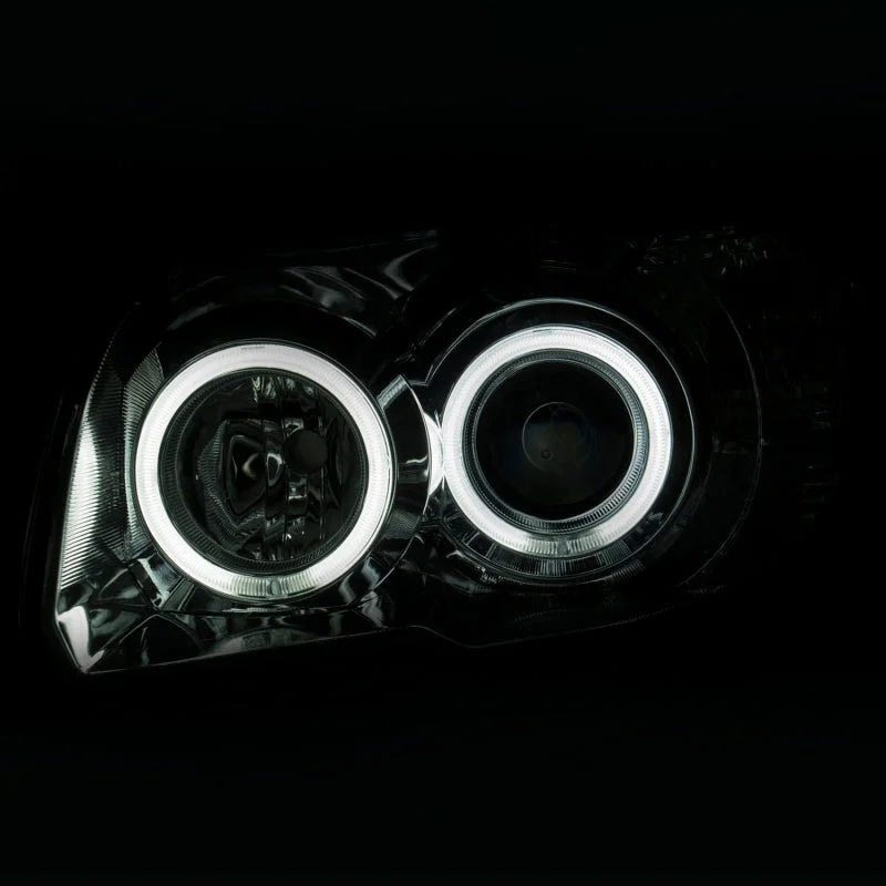 ANZO 2006-2009 Toyota 4Runner Projector Headlights w/ Halo Chrome - Side View