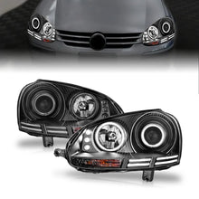 Load image into Gallery viewer, ANZO 2006-2009 Volkswagen Rabbit Projector Headlights w/ Halo Black (CCFL) - Main Product View