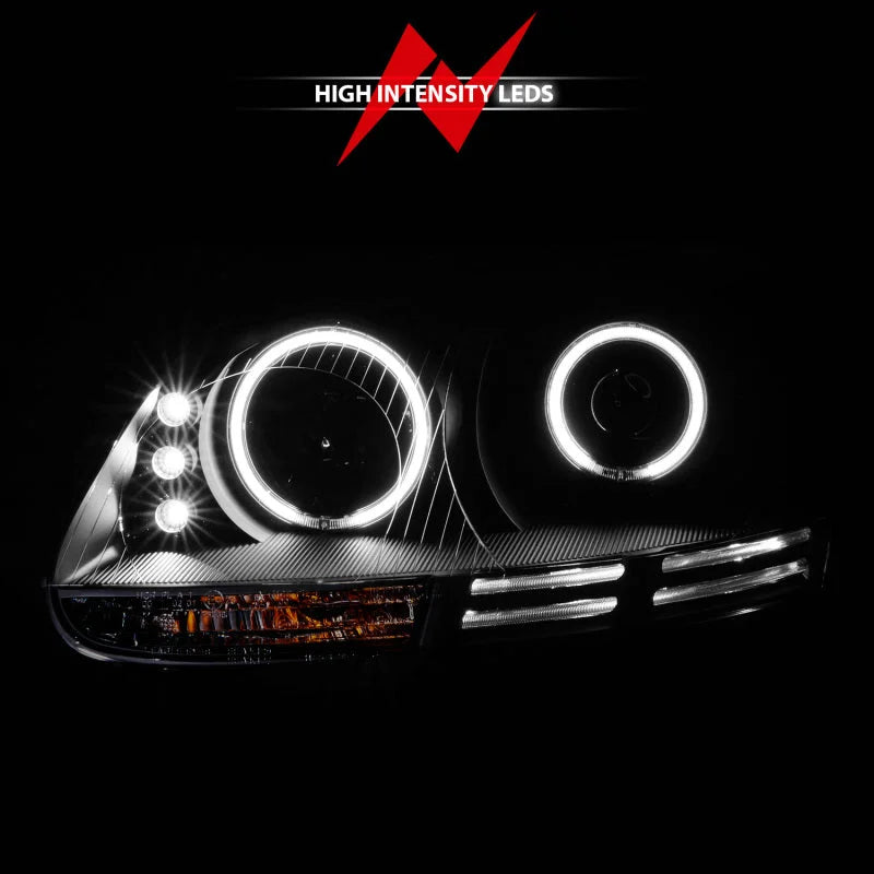 ANZO 2006-2009 Volkswagen Rabbit Projector Headlights w/ Halo Black (CCFL) - Additional View 9