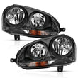 Load image into Gallery viewer, ANZO 2006-2009 Volkswagen Us Rabbit Crystal Headlight Black (Halogen Only) - Side View