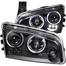 Load image into Gallery viewer, ANZO 2006-2010 Dodge Charger Projector Headlights w/ Halo Black - Main Product View