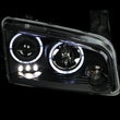 Load image into Gallery viewer, ANZO 2006-2010 Dodge Charger Projector Headlights w/ Halo Black - Detail View