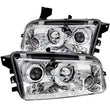 Load image into Gallery viewer, ANZO 2006-2010 Dodge Charger Projector Headlights w/ Halo Chrome - Main Product View