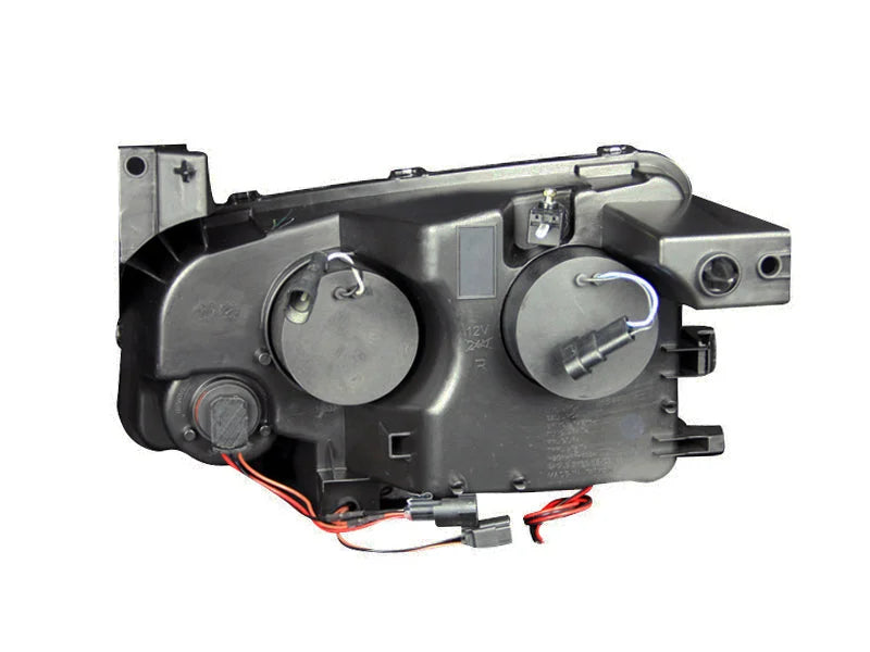 ANZO 2006-2010 Dodge Charger Projector Headlights w/ Halo Chrome - Detail View