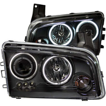 Load image into Gallery viewer, ANZO 2006-2010 Dodge Charger Projector Headlights w/ Halo Chrome (CCFL) - Side View