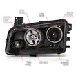 Load image into Gallery viewer, ANZO 2006-2010 Dodge Charger Projector Headlights w/ Halo Chrome (CCFL) - Installation View