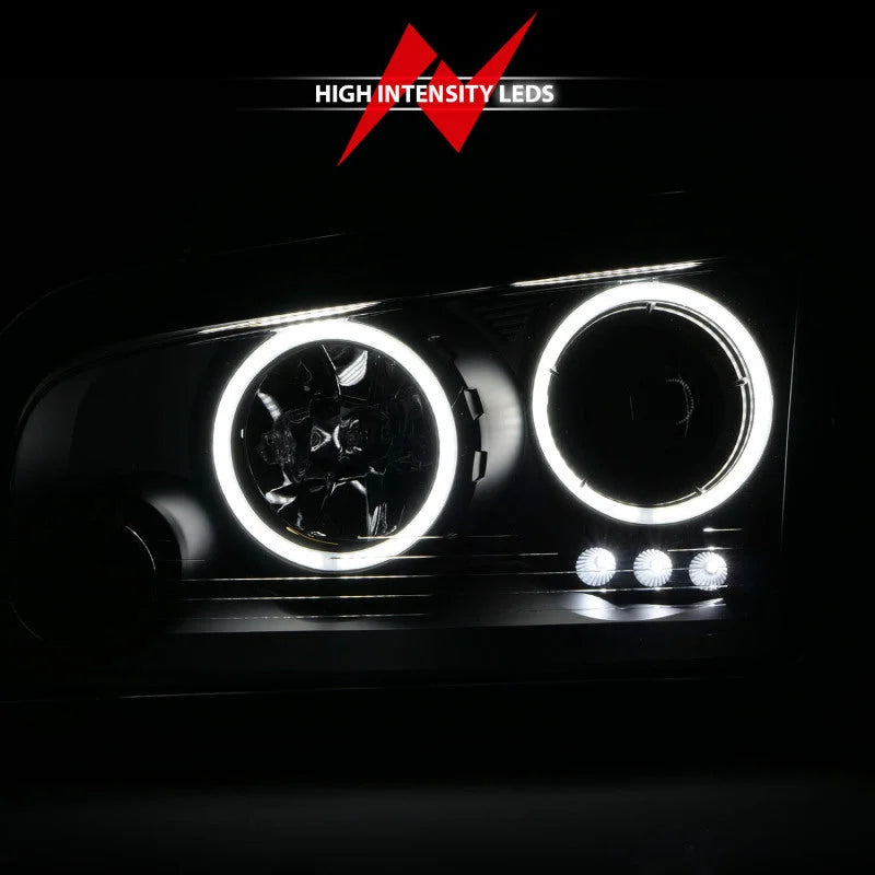ANZO 2006-2010 Dodge Charger Projector Headlights w/ Halo Chrome (CCFL) - Additional View 5
