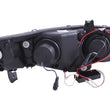 Load image into Gallery viewer, ANZO 2006-2011 Honda Civic Projector Headlights w/ Halo Black (CCFL) - Side View