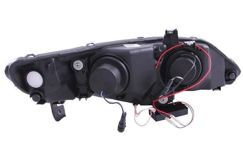 ANZO 2006-2011 Honda Civic Projector Headlights w/ Halo Black (CCFL) - Side View