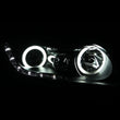 Load image into Gallery viewer, ANZO 2006-2011 Honda Civic Projector Headlights w/ Halo Black (CCFL) - Detail View