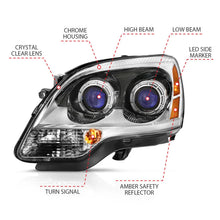 Load image into Gallery viewer, ANZO 2007-2008 Gmc Acadia Crystal Headlight Chrome Amber(OE) - Additional View 6