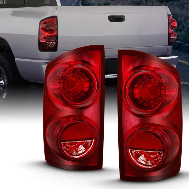 ANZO 2007-2009 Dodge Ram 1500 Tail Light Red Lens (OE) - Back View
