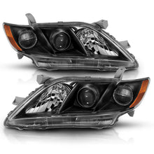 Load image into Gallery viewer, ANZO 2007-2009 Toyota Camry Projector Headlight Black Amber - Main Product View