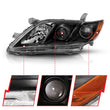 Load image into Gallery viewer, ANZO 2007-2009 Toyota Camry Projector Headlight Black Amber - Side View