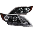 Load image into Gallery viewer, ANZO 2007-2009 Toyota Camry Projector Headlights w/ Halo Black - Main Product View