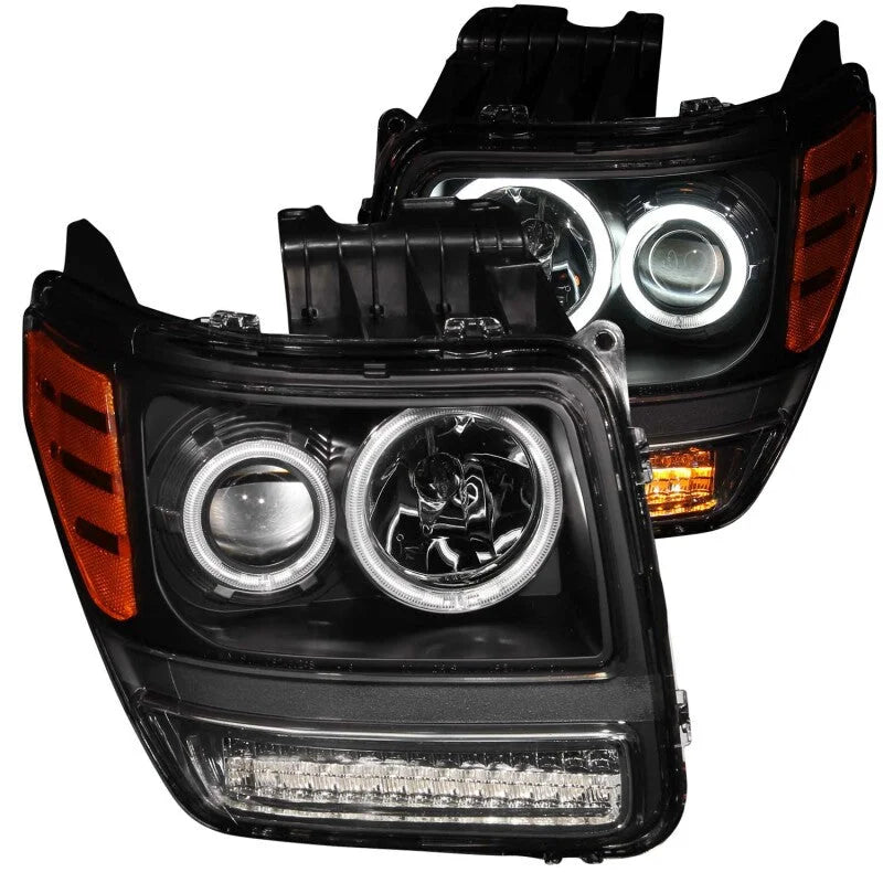 ANZO 2007-2012 Dodge Nitro Projector Headlights w/ Halo Black (CCFL) G2 - Main Product View