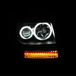 Load image into Gallery viewer, ANZO 2007-2012 Dodge Nitro Projector Headlights w/ Halo Black (CCFL) G2 - Side View