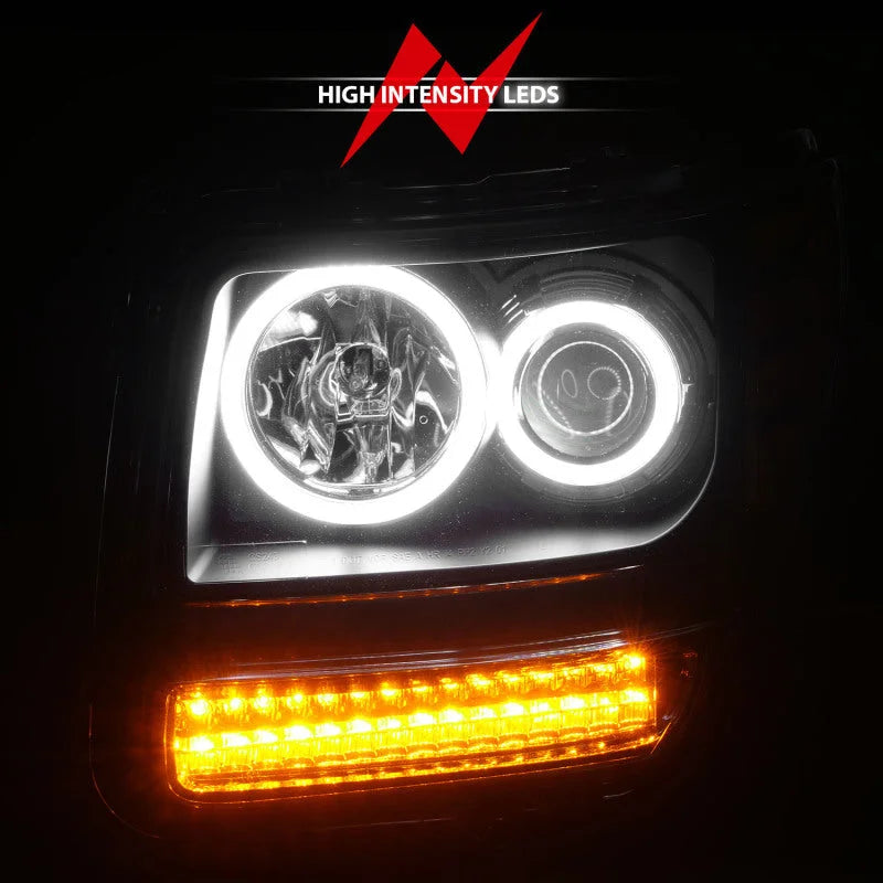 ANZO 2007-2012 Dodge Nitro Projector Headlights w/ Halo Black (CCFL) G2 - Additional View 5