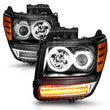 Load image into Gallery viewer, ANZO 2007-2012 Dodge Nitro Projector Headlights w/ Halo Black (CCFL) G2 - Additional View 8