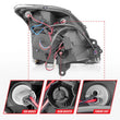 Load image into Gallery viewer, ANZO 2007-2012 Nissan Sentra Projector Headlights Black - Back View
