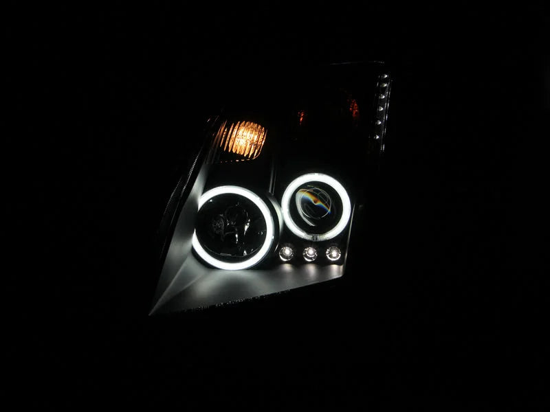 ANZO 2007-2012 Nissan Sentra Projector Headlights Black - Additional View 8