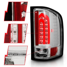 Load image into Gallery viewer, ANZO 2007-2013 Chevrolet Silverado 1500 LED Taillights Chrome - Back View