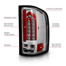 Load image into Gallery viewer, ANZO 2007-2013 Chevrolet Silverado 1500 LED Taillights Chrome - Additional View 6