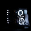 Load image into Gallery viewer, ANZO 2007-2013 Chevrolet Silverado 1500 Projector Headlights w/ Halo Black - Side View