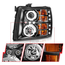 Load image into Gallery viewer, ANZO 2007-2013 Chevrolet Silverado 1500 Projector Headlights w/ Halo Black - Additional View 5