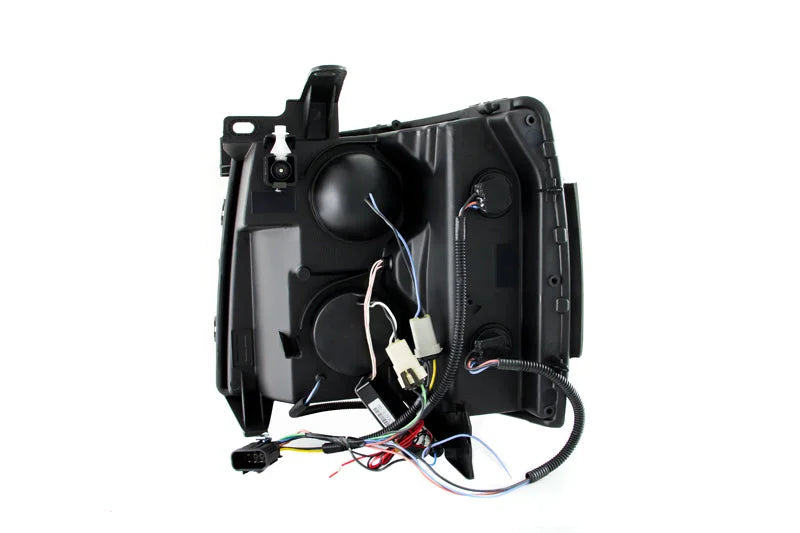 ANZO 2007-2013 Chevrolet Silverado 1500 Projector Headlights w/ Halo Black - Additional View 7
