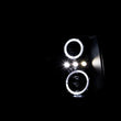 Load image into Gallery viewer, ANZO 2007-2013 Chevrolet Silverado 1500 Projector Headlights w/ Halo Black - Back View