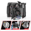 Load image into Gallery viewer, ANZO 2007-2013 Chevrolet Silverado 1500 Projector Headlights w/ Halo Black - Installation View