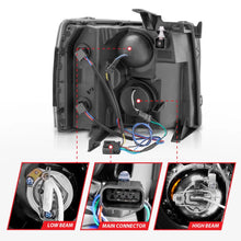 Load image into Gallery viewer, ANZO 2007-2013 Chevrolet Silverado 1500 Projector Headlights w/ Halo Black - Installation View