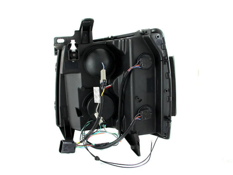 ANZO 2007-2013 Chevrolet Silverado 1500 Projector Headlights w/ Halo Black - Additional View 9