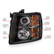 Load image into Gallery viewer, ANZO 2007-2013 Chevrolet Silverado 1500 Projector Headlights w/ Halo Black - Additional View 10
