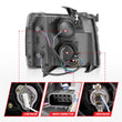 Load image into Gallery viewer, ANZO 2007-2013 Chevrolet Silverado 1500 Projector w/ Light Bar Black Housing w/ Sequential - Additional View 5